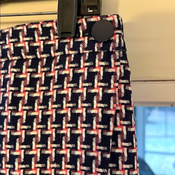 LOFT Tweed Wrap Skirt in Navy and Pink 8P - Picture 3 of 7